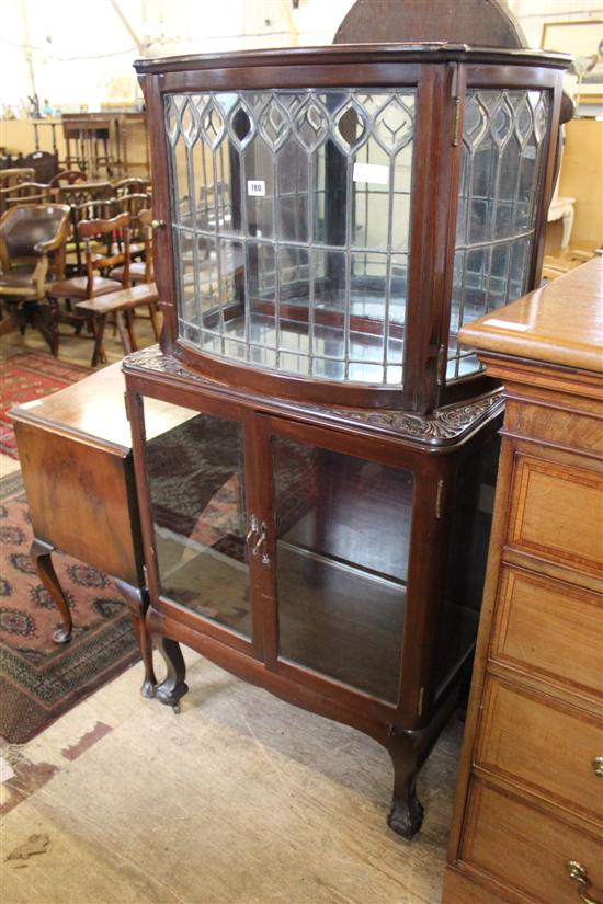 Unusual display cabinet, with leaded light doors